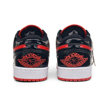 Air Jordan Low Premium (Preto/Vermelho/Verniz)
