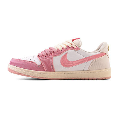 Nike Air Jordan 1 Retro Low OG Trophy Room Away (Branco/Rosa)