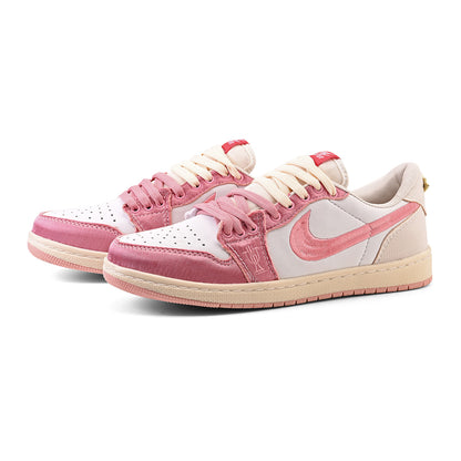 Nike Air Jordan 1 Retro Low OG Trophy Room Away (Branco/Rosa)