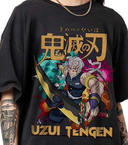 Uzui Tengen Demon Slayer T-Shirt – 100% Cotton Stylish Anime Tee for Fans of the Sound Hashira